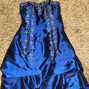 Blue evening dress